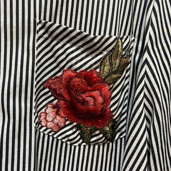 Always Indigo Striped Blouse - Picture 3 of 4